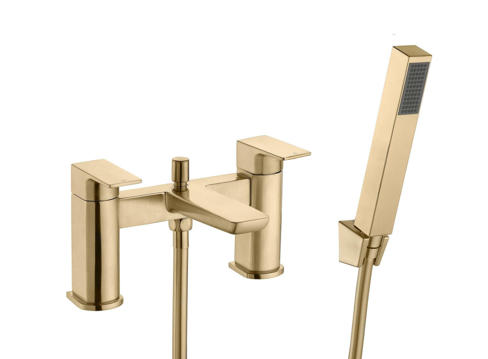 Auvellis Arven Deck-Mounted Bath Shower Mixer – Brushed Brass