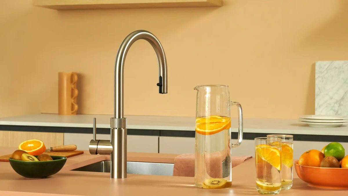 Quooker — A tap station with sunny yellow accents