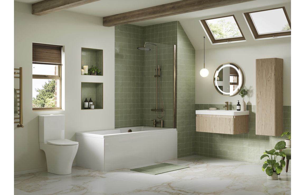 Auvellis Vela curved bathroom furniture – inspiration setting
