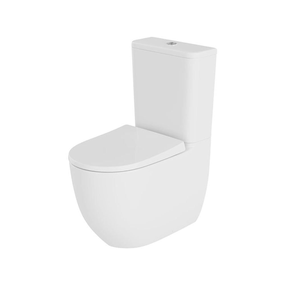 Layla Design Series Close Coupled Rimless Toilet With Soft Close Seat