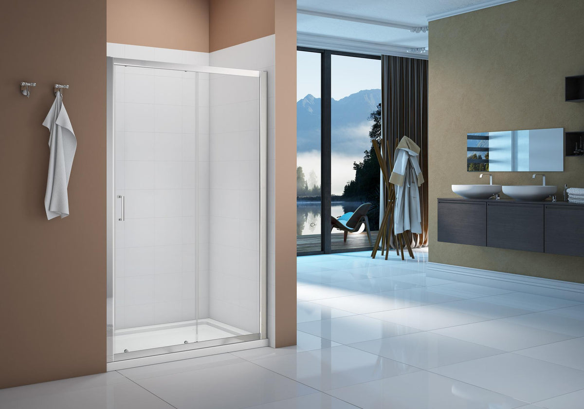Merlyn Vivid Boost Sliding Door in a bathroom setting