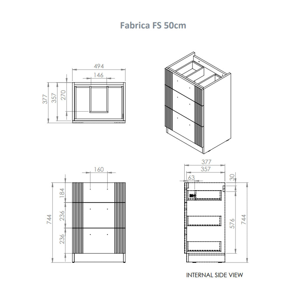 Fabrica Floor Standing Vanity Unit With Ceramic Orodell Washbasin White Fabrica
