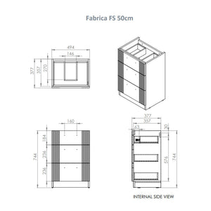 Fabrica Floor Standing Vanity Unit With Ceramic Orodell Washbasin White Fabrica
