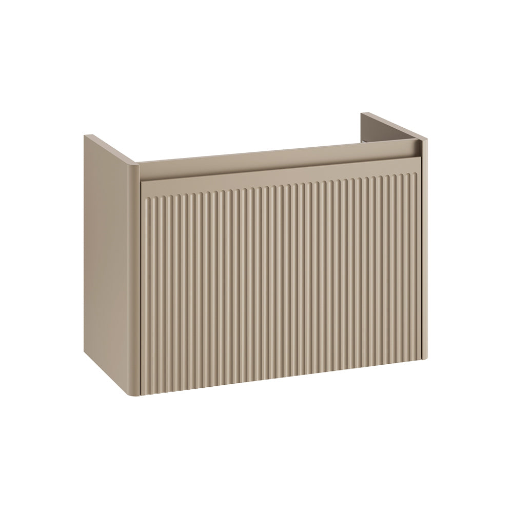 Adorn Wall Hung Fluted Vanity Unit With Edale Washbasin In Matt White Adorn