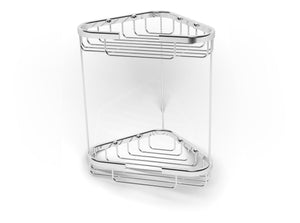 Auvellis Nina two-tier storage basket in chrome