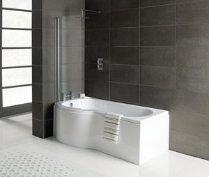 Auvellis P-Shape Single End 1700x700-850x410mm 0TH Bath Only