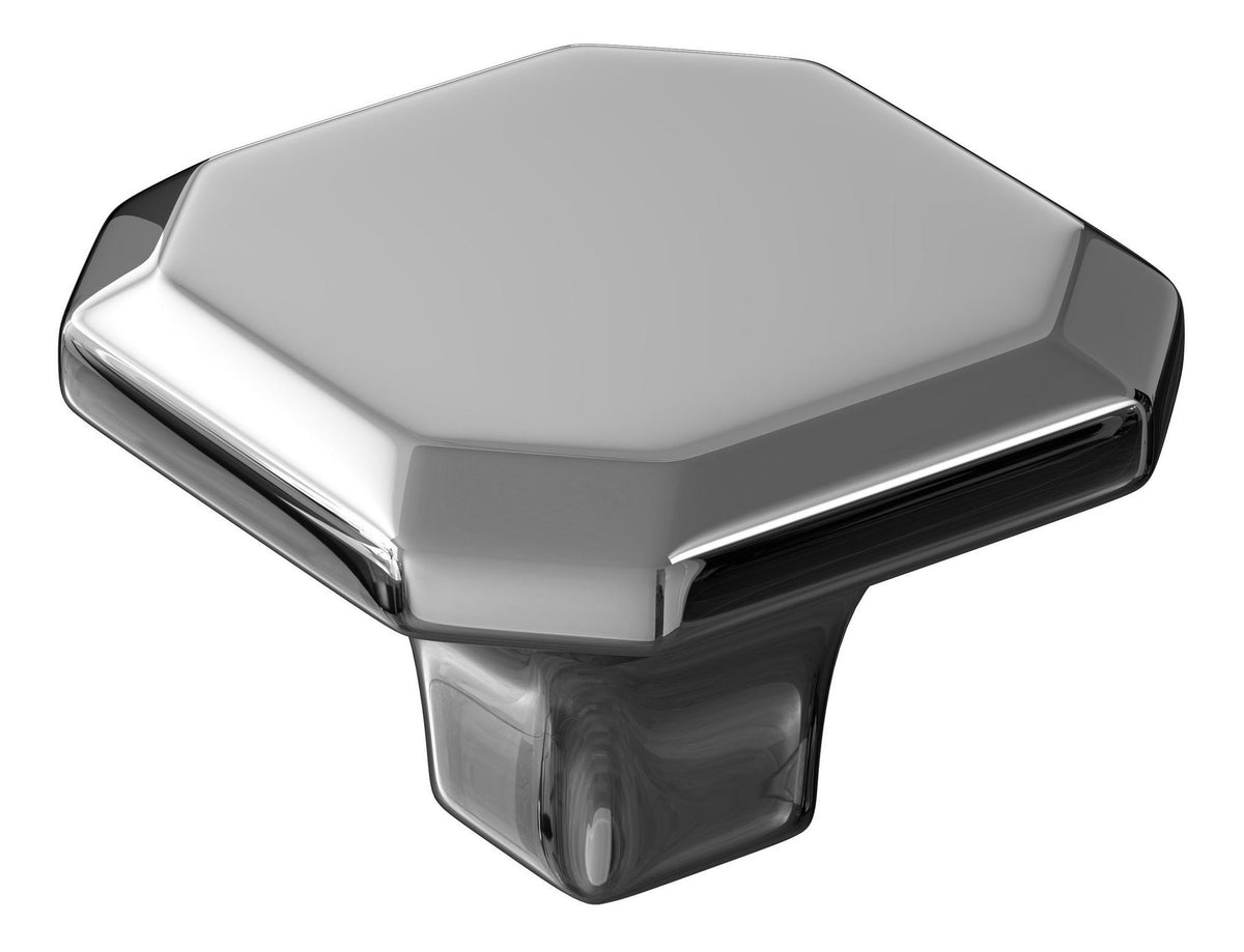 Auvellis 34mm Octagonal Deco Knob - Chrome