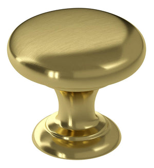 Auvellis 38mm round knob handle in brushed brass