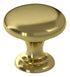 Auvellis 38mm round knob handle in brushed brass