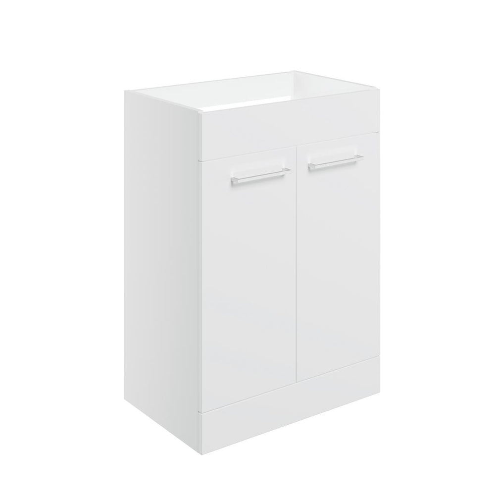 Auvellis Forma 590mm Floor Standing 2 Door Basin Unit (No Top) – White Gloss