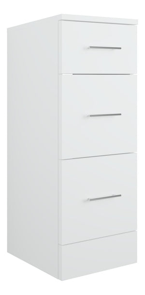 Auvellis Forma 300mm 3 Drawer Base Unit - White Gloss