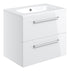Auvellis Volta 610mm Wall Hung 2 Drawer Basin Unit & Thin Edge Basin