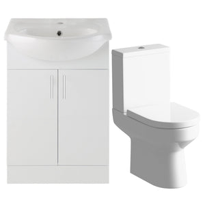 Auvellis Forma 550mm Vanity & C/C Toilet Pack