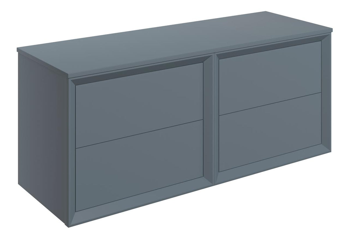 Auvellis Push 1210mm Wall Hung 4 Drawer Basin Unit Run & Top