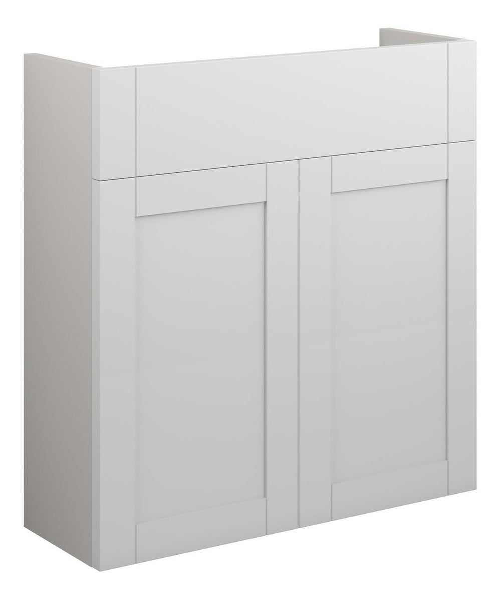 Auvellis Forma 600mm Slim Basin Unit – Matt White with Grey Cabinet