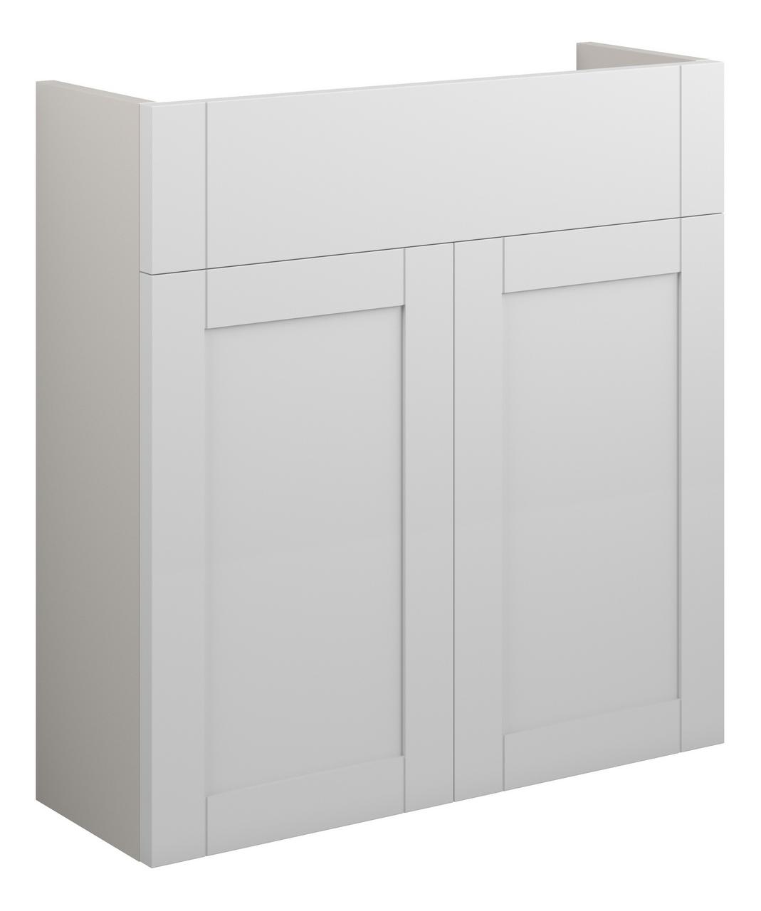 Auvellis Forma 600mm Slim Basin Unit – Matt White with Grey Cabinet