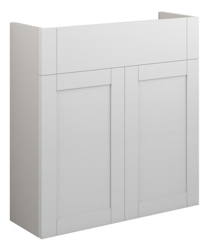 Auvellis Forma 600mm Slim Basin Unit – Matt White with Grey Cabinet