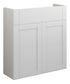 Auvellis Forma 600mm Slim Basin Unit – Matt White with Grey Cabinet