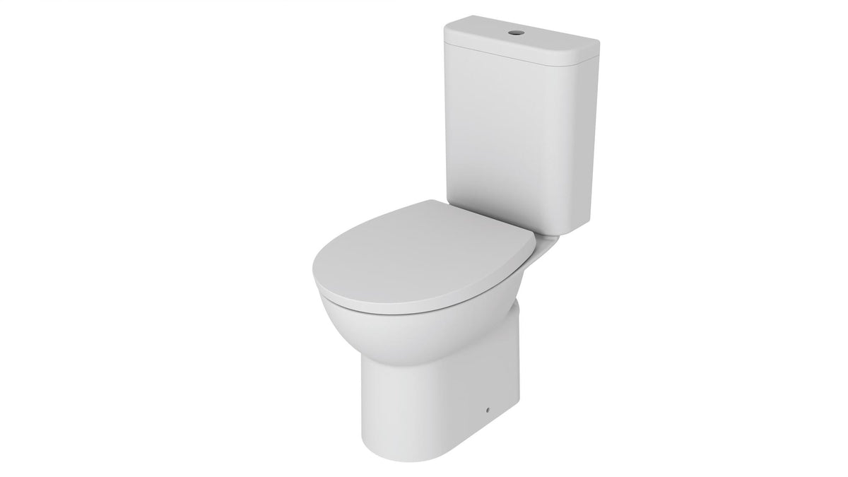 Auvellis Lunero Close-Coupled Rimless WC with Soft-Close Seat