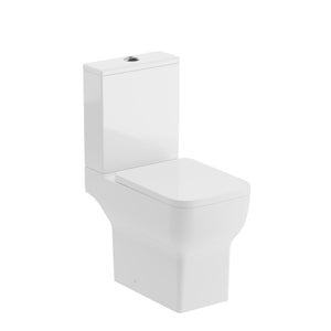 Auvellis Arlo Rimless Close Coupled Open Back WC & Soft Close Seat