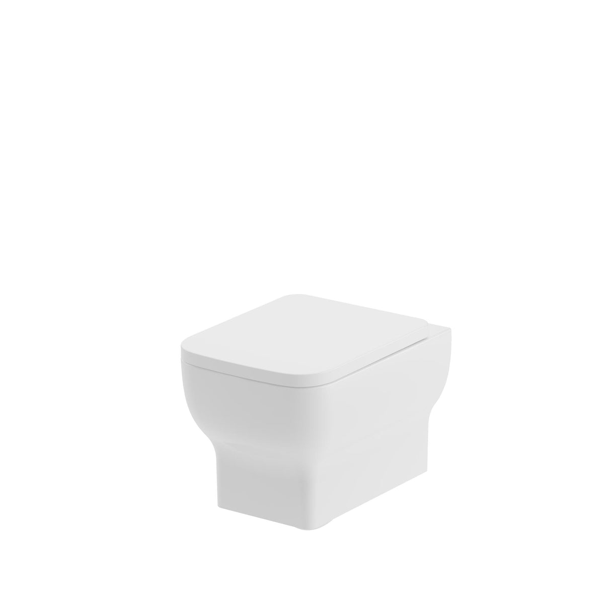 Auvellis Linaro Rimless Wall-Hung WC with Soft-Close Seat – left view