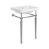 Pureflo Celine 610mm console basin with Chrome washstand – clean product view
