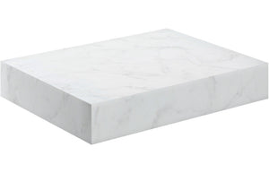 Auvellis Natural 600mm wall-hung basin shelf in White Marble – clean product view