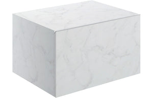 Auvellis Natural 600mm wall-hung storage drawer in White Marble – representative product view