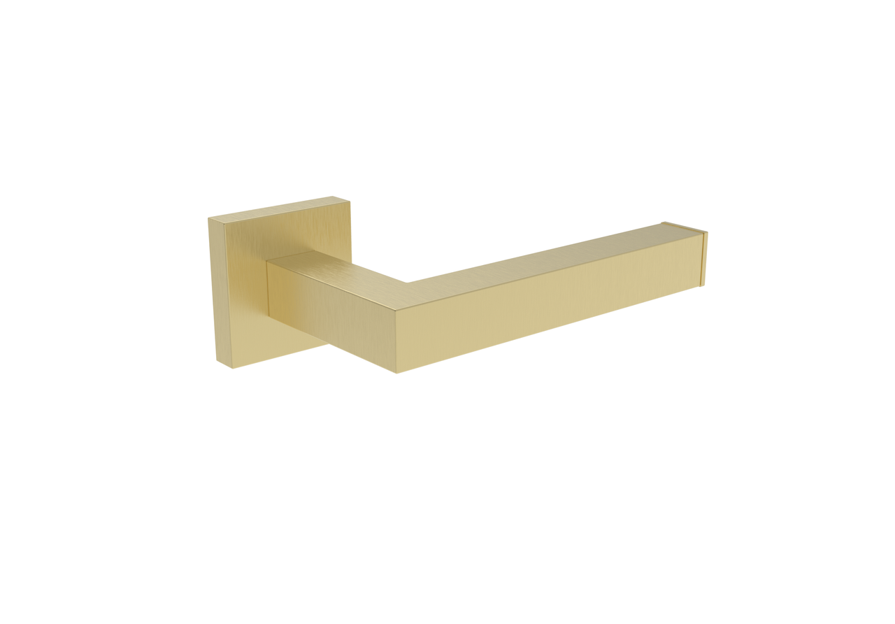 Pureflo Sydney Square Toilet Roll Holder in brushed brass