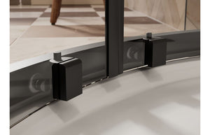 Auvellis Classix 2 Door Quadrant Shower Enclosure – Matt Black – detail view