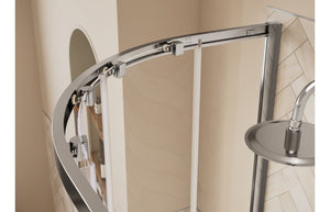 Auvellis Classix 2 Door Quadrant Shower Enclosure – Chrome – detail view