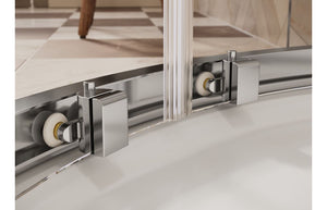 Auvellis Classix 2 Door Quadrant Shower Enclosure – Chrome – detail view