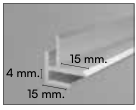 Zenon corner trim 2800 mm – manufacturer profile drawing